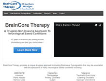 Tablet Screenshot of michiganbraincoretherapy.com